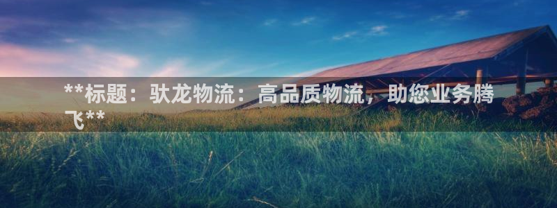 28圈口：**标题：驮龙物流：高品质