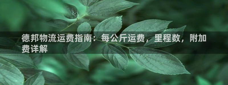 28圈官方：德邦物流运费指南：每公斤