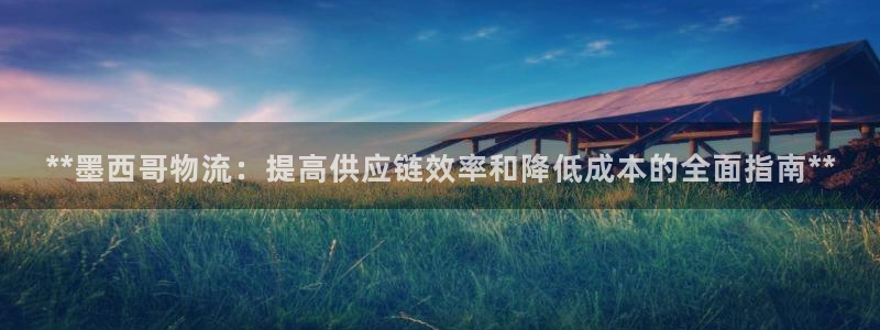 28圈注册账号：**墨西哥物流：提高