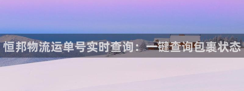 28圈加拿大在线预测：恒邦物流运单号