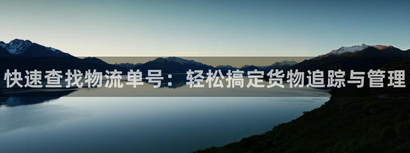 28圈新用户怎么注册：快速查找物流单